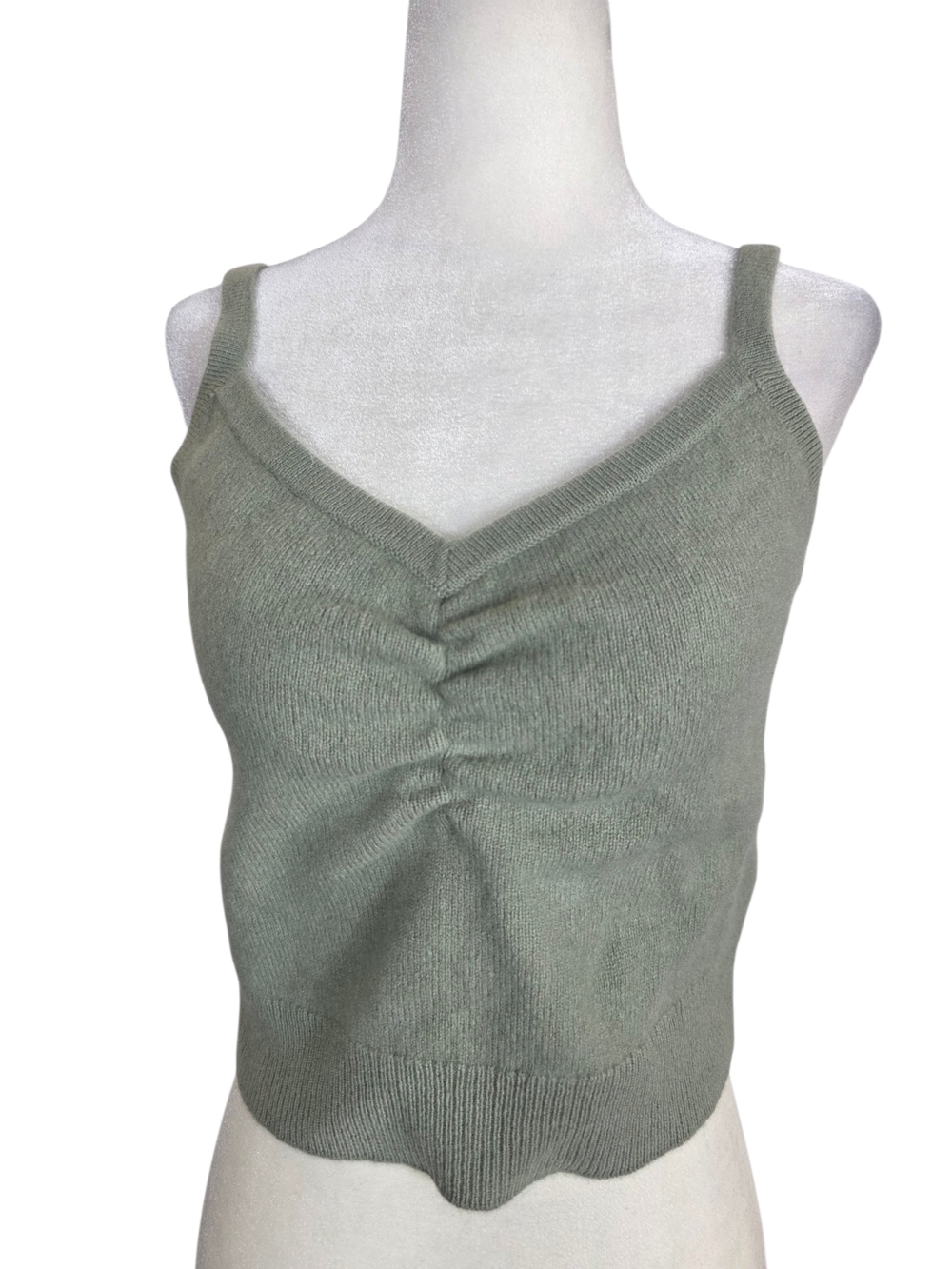 Sandro Ivy Wool Sage Green Knit Camisole ASO NANCY DREW SERIES by BESS